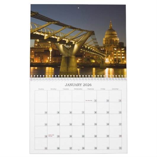 Londen - Night Shots Calendar Kalender (Jan 2026)
