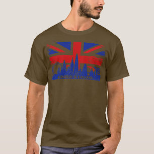  Londen noemt de Britse vlag Skyline T-shirt