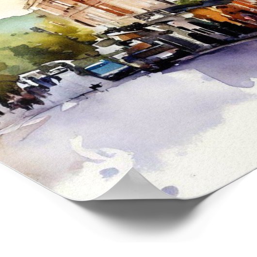 Londen- Notting Hill (C), Waterverf Poster (Hoek)