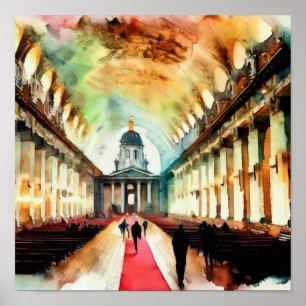 Londen- Old Royal Naval College Painted Hall (A), Poster