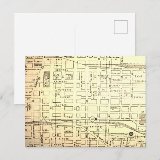 Londen, Ontario, Canada  kaart (Voorkant / Achterkant)