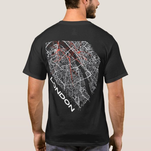 Londen op je T-shirt (Achterkant)