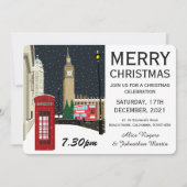Londen op kerst Uitnodiging (Voorkant)