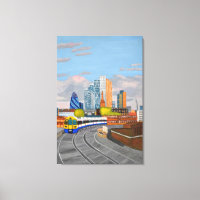 Londen overland trein-Hoxton station canvas kunst