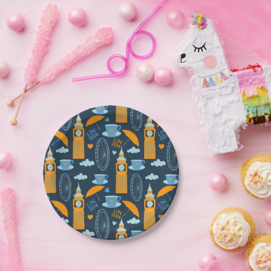 Londen Papieren Bordje (Feest)