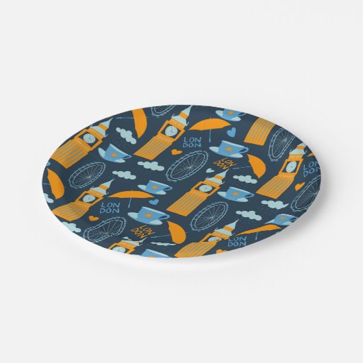 Londen Papieren Bordje (Gekanteld)