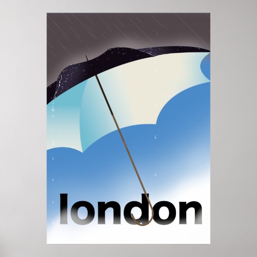 Londen paraplu reisposter poster (Voorkant)