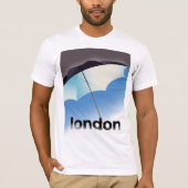 Londen paraplu reisposter t-shirt (Voorkant)