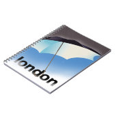 Londen paraplu reizen poster notitieboek (Linkerzijde)
