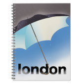 Londen paraplu reizen poster notitieboek (Voorkant)