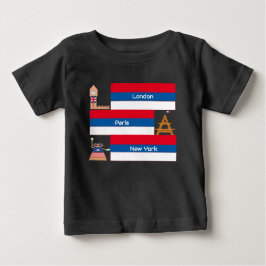 Londen Parijs & New York Design T-shirt