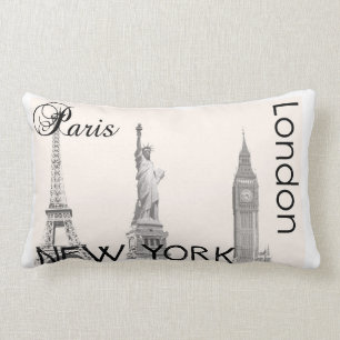 Londen, Parijs, New York Pillow Kussen