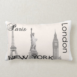 Londen, Parijs, New York Pillow Kussen