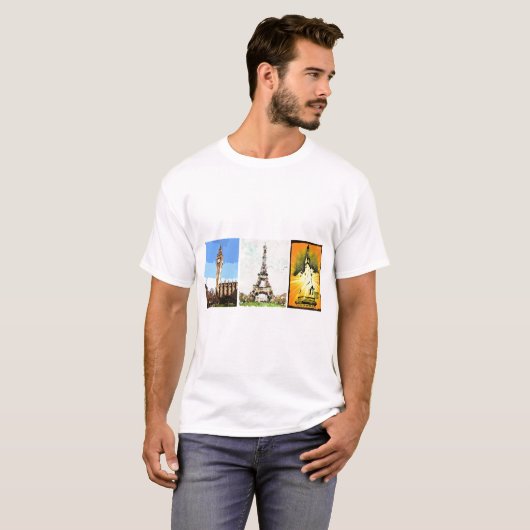 Londen, Parijs, New York T-shirt (Voorkant volledig)