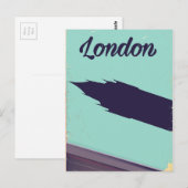 Londen Parlement Big ben vintage poster Briefkaart (Voorkant / Achterkant)