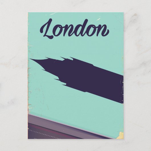 Londen Parlement Big ben vintage poster Briefkaart (Voorkant)