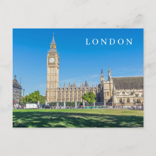 Londen Parliament Square uitzicht ansichtkaart Briefkaart
