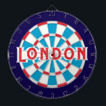LONDEN Patriottisch Blauw Rood Wit   Donkerblauw G Dartbord<br><div class="desc">LONDEN Patriottisch Blauw Rood Wit Donkerblauw Border Design Dart Board. U kunt de tekst aanpassen door de personaliseringsoptie te selecteren 🎯Laat het me weten als u aanvullende vragen heeft en omdat de klantenondersteuning van Zazzle de klantervaring verwerkt, kunt u de klantenondersteuning van Zazzle bereiken via chat, telefoon of e-mail, zoals...</div>
