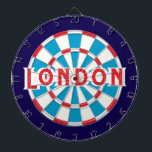 LONDEN Patriottisch Blauw Rood Wit   Donkerblauw G Dartbord<br><div class="desc">LONDEN Patriottisch Blauw Rood Wit Donkerblauw Border Design Dart Board. U kunt de tekst aanpassen door de personaliseringsoptie te selecteren 🎯Laat het me weten als u aanvullende vragen heeft en omdat de klantenondersteuning van Zazzle de klantervaring verwerkt, kunt u de klantenondersteuning van Zazzle bereiken via chat, telefoon of e-mail, zoals...</div>