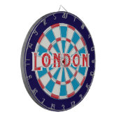 LONDEN Patriottisch Blauw Rood Wit + Donkerblauw G Dartbord (Voorkant Links)