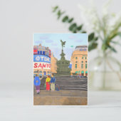 Londen, Piccadilly Circus Briefkaart (Staand voorkant)