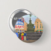 Londen, Piccadilly Circus Ronde Button 5,7 Cm (Voorkant /achterkant)