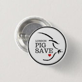 LONDEN PIG SAVE LOGO BUTTON (Voorkant /achterkant)