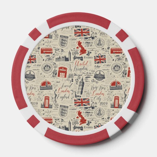  Londen Poker Chips (Achterkant)