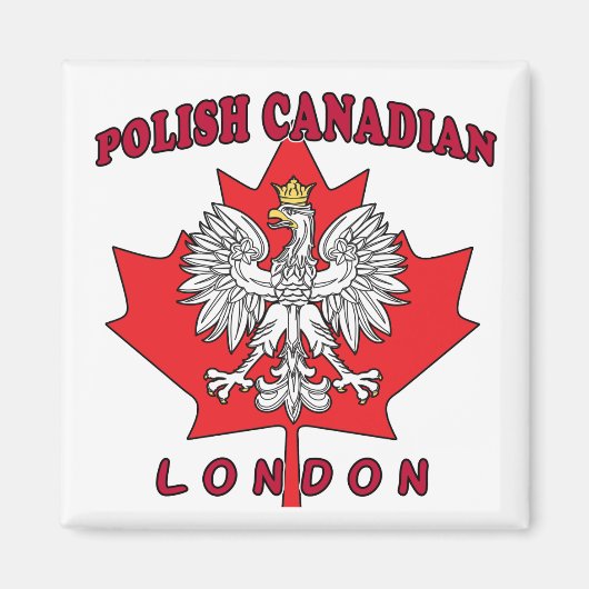 Londen Pools Canadees blad Magneet (Voorkant)