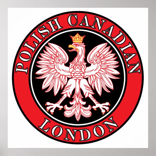 Londen Poolse Canadese Eagle Poster (Voorkant)