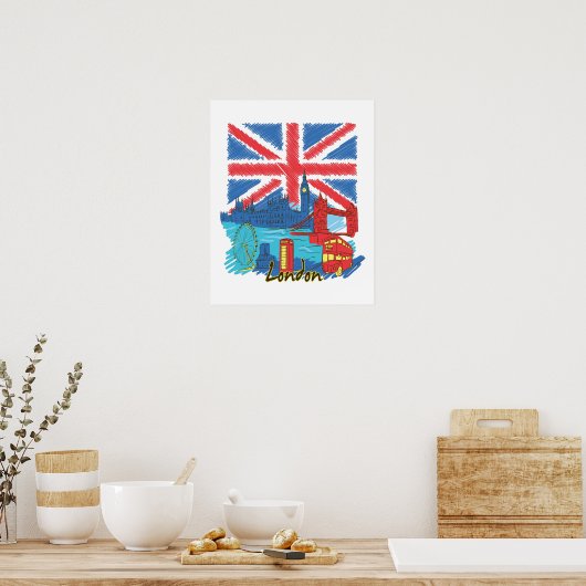 Londen Poster (Keuken)