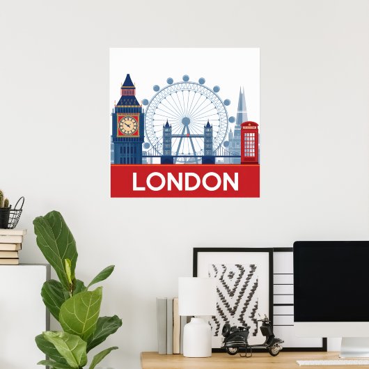 Londen Poster (Thuiskantoor)