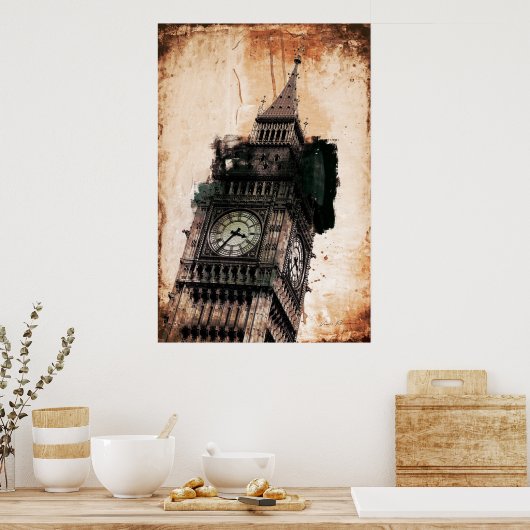 londen poster (Keuken)