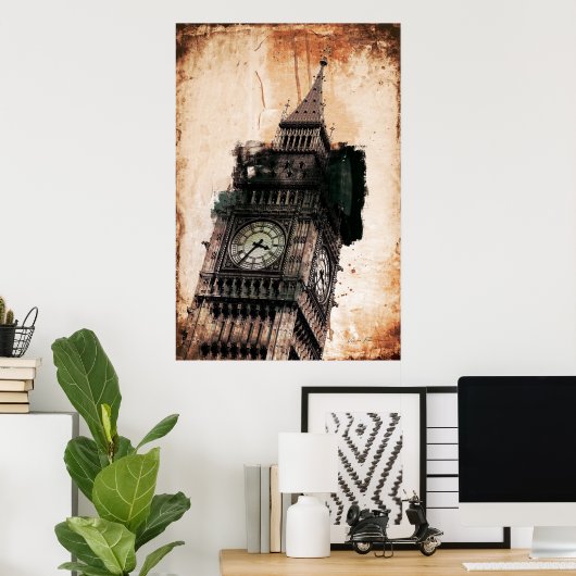 londen poster (Thuiskantoor)