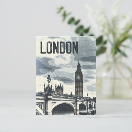 Londen poster Briefkaart (Staand voorkant)