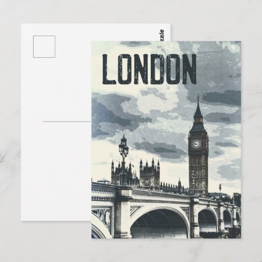 Londen poster Briefkaart (Voorkant / Achterkant)