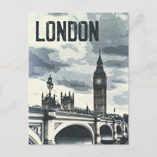Londen poster Briefkaart (Voorkant)