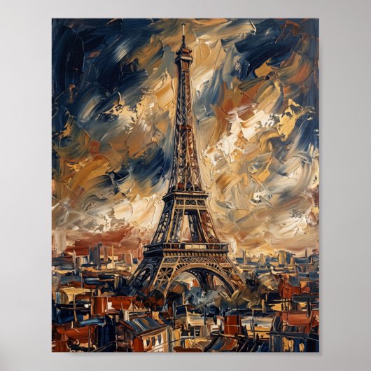 Londen Poster Luxe Abstracte Olie Schildering (Voorkant)