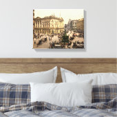 Londen print, Piccadilly Circus c1905 Canvas Afdruk (Insitu (Slaapkamer))