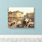 Londen print, Piccadilly Circus c1905 Canvas Afdruk (Insitu (Houten vloer))