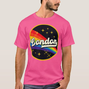 Londen regenboog in ruimte  stijl t-shirt