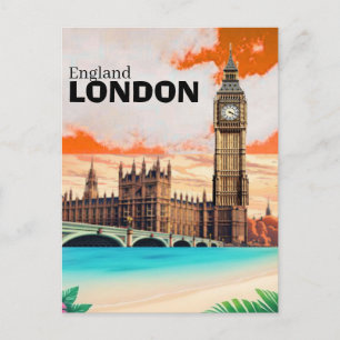 Londen Reisbriefkaart Kunst, Londen Reiskunst, Eng Briefkaart