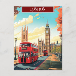 Londen Reisbriefkaart Kunst, Londen Reiskunst, Eng Briefkaart