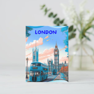 Londen Reisbriefkaart Kunst, Londen Reiskunst, Eng Briefkaart