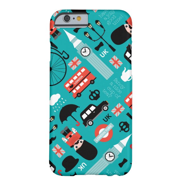 Londen-reispictogram retro-illustratie Case-Mate iPhone case (Achterkant)