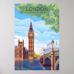Londen Reisposter Big Ben Poster