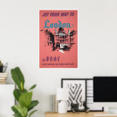 Londen Reisposter Engeland Kunst Engelse Print (Thuiskantoor)