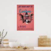 Londen Reisposter Engeland Kunst Engelse Print (Keuken)