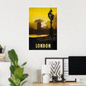 Londen Reisposter Engeland Kunst Vintage Stad Poster (Thuiskantoor)