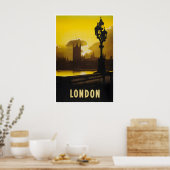 Londen Reisposter Engeland Kunst Vintage Stad Poster (Keuken)